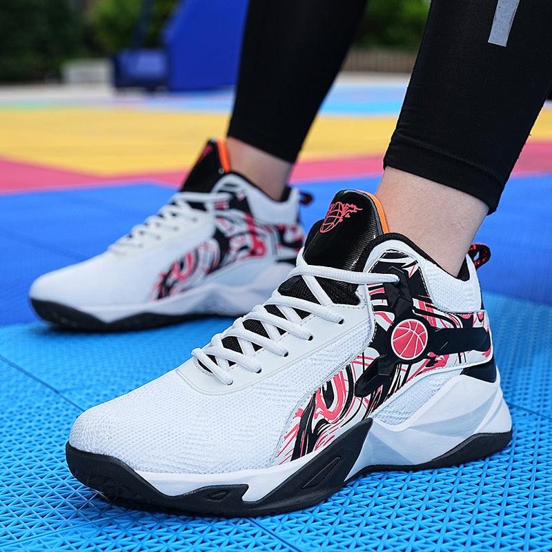 Sneakers Men Basketball Shoes Breathable Non-Slip Outdoor Sports Shoes Gym Training Athletic High Top Basketball Sneakers Women - Flash Shop Store